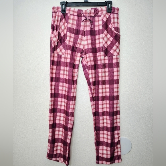 Lucky Brand Other - Lucky Brand Women's Plaid Pink Pants Pajamas Waist Band Sz Small Pockets NWOT